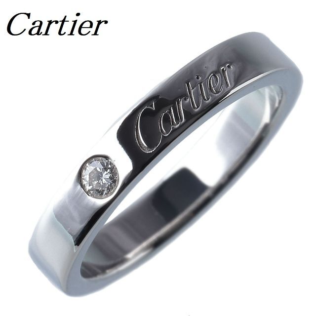 Cartier - カルティエ ダイヤリング エングレーブド Cドゥカルティエ1PD【10122】