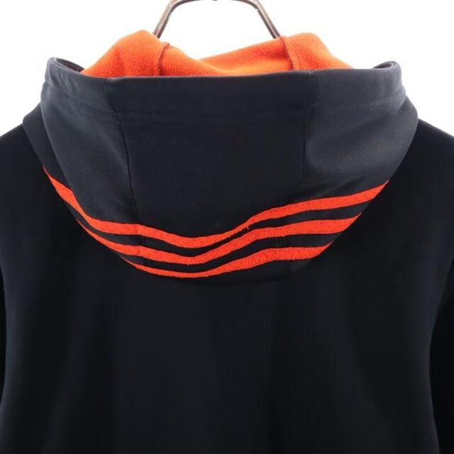 adidas - アディダス スポーツ 3ライン ジップアップパーカー S 黒