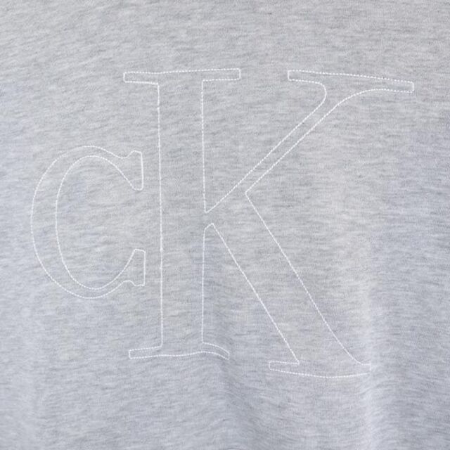 Calvin Klein(カルバンクライン)のカルバンクライン 90s ロゴ刺繍 スウェットパーカー S グレー Calvin Klein プルパーカー メンズ 【中古】  【230205】 メンズのトップス(パーカー)の商品写真