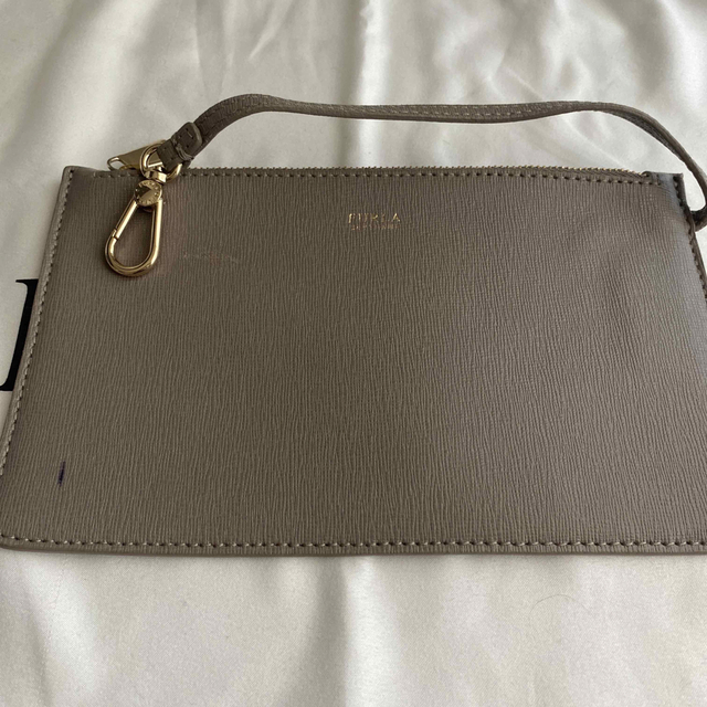 FURLA フルラ ステイシー ショルダーバッグ 巾着 グレージュ