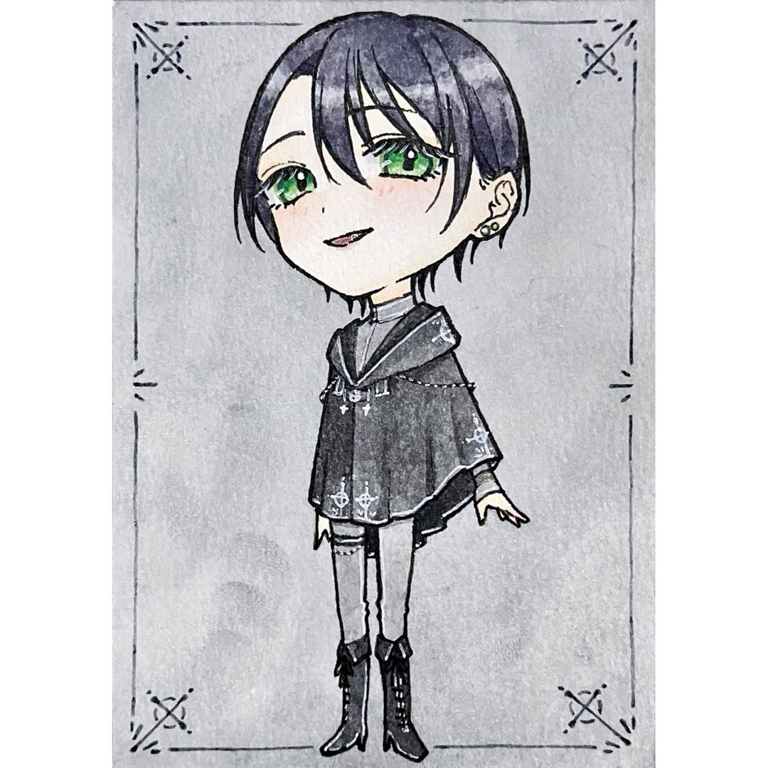 手描きイラスト オリジナル 創作 デフォルメ ミニキャラ イラスト