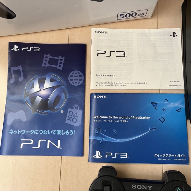 PlayStation3(プレイステーション3)のPrayStation3 プレステ３CECH4300C 500GB エンタメ/ホビーのゲームソフト/ゲーム機本体(家庭用ゲーム機本体)の商品写真