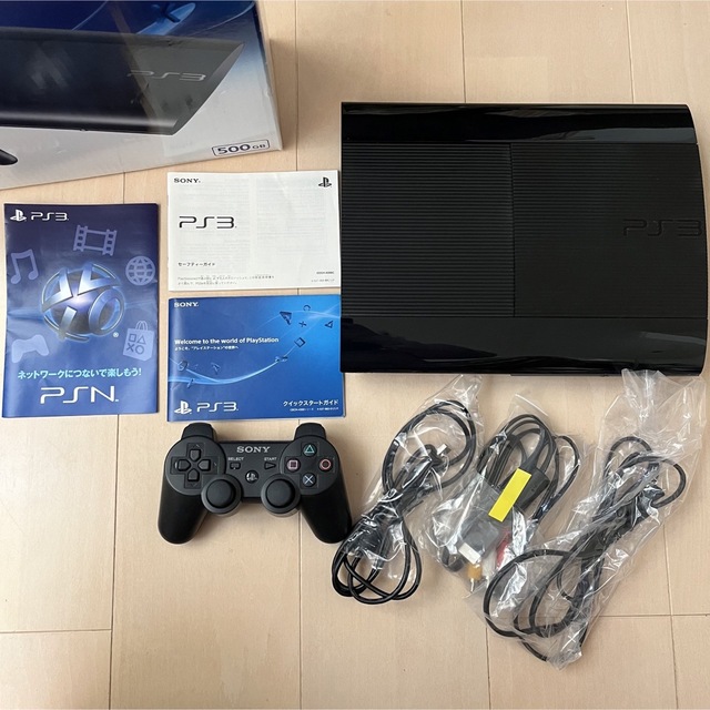 PlayStation3(プレイステーション3)のPrayStation3 プレステ３CECH4300C 500GB エンタメ/ホビーのゲームソフト/ゲーム機本体(家庭用ゲーム機本体)の商品写真