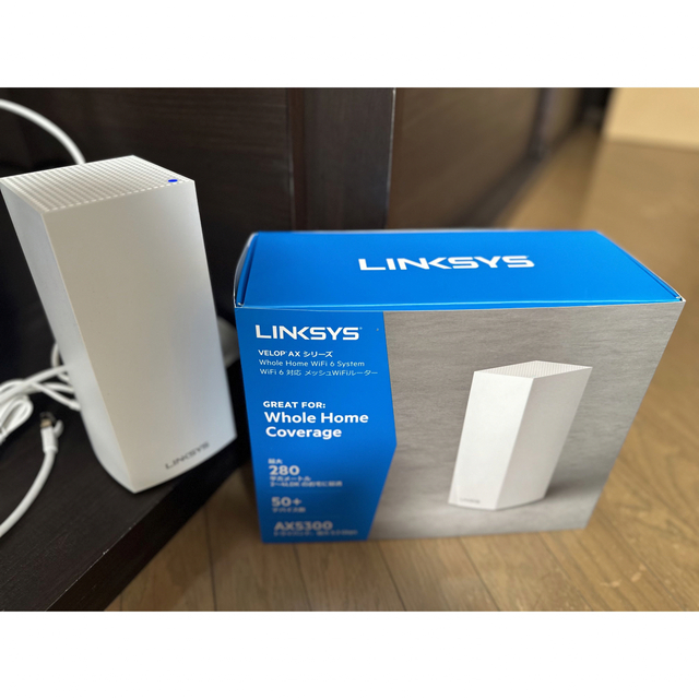 Apple(アップル)のLinksys MX5300-JP-A Wi-Fi 6メッシュ対応 有線４ポート スマホ/家電/カメラのPC/タブレット(PC周辺機器)の商品写真