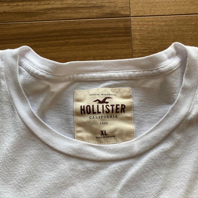 Hollister(ホリスター)のHOLLISTER 長袖 Tシャツ ロンT メンズ カットソー 刺繍 ホワイト メンズのトップス(Tシャツ/カットソー(七分/長袖))の商品写真