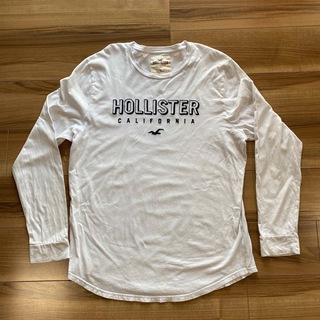 ホリスター(Hollister)のHOLLISTER 長袖 Tシャツ ロンT メンズ カットソー 刺繍 ホワイト(Tシャツ/カットソー(七分/長袖))
