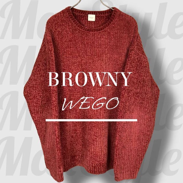 BROWNY(ブラウニー)の【BROWNY】 ブラウニー　ニット　セーター　コーデュロイ　ラウンドネック メンズのトップス(ニット/セーター)の商品写真