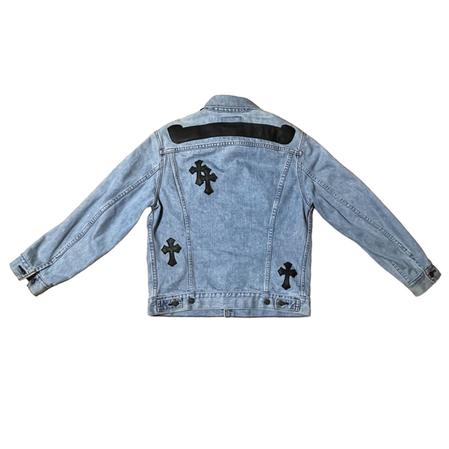 levis leather custom denim jacket Mサイズ - Gジャン/デニムジャケット