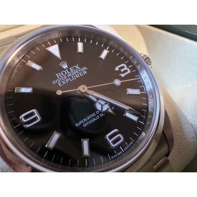 公式ショップ】 ROLEX 美品 ロレックス エクスプローラー1 114270 国内正規 ルーレット V番 腕時計(アナログ) 