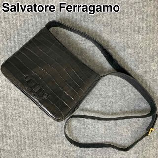 size50☆極美品☆フェラガモ Ferragamo 羊革使いジッパーブルゾン