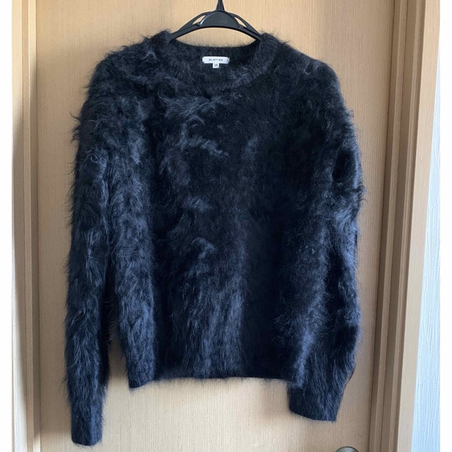上品】 美品 2022AW blamink カシミヤファークルーネックニット 36