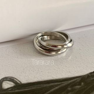 ●stainless トリプルring S●金属アレルギー対応(リング(指輪))