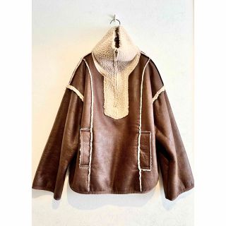 w closet - w closet ムートンハイネックタートルムートンブルゾン風トップス