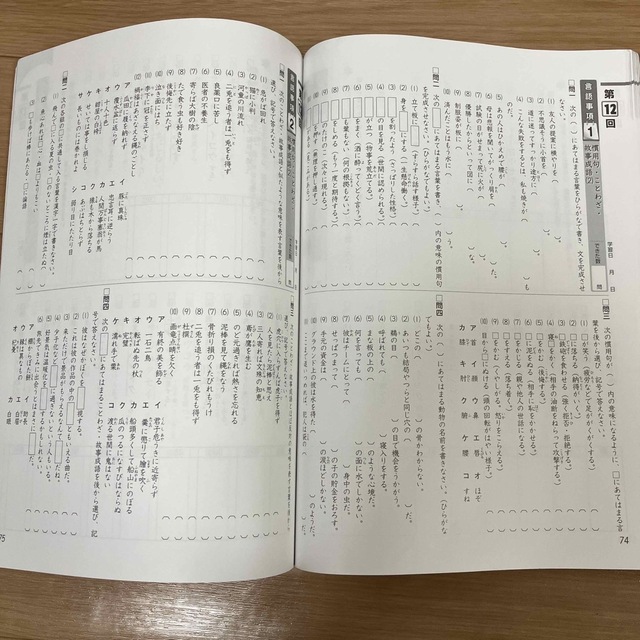 中学受験新演習　国語　漢字日記　小6  上下巻 エンタメ/ホビーの本(語学/参考書)の商品写真