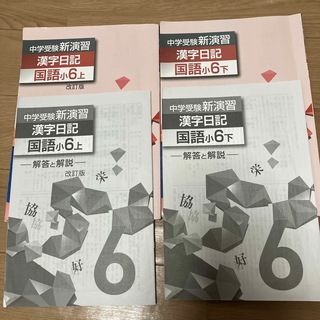 中学受験新演習　国語　漢字日記　小6  上下巻(語学/参考書)