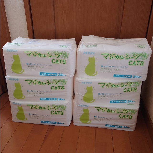 PEPPY　マジカルシーツ　CATS 34枚入り✕６袋 その他のペット用品(猫)の商品写真