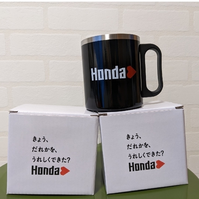 ホンダ(ホンダ)のアウトドアマグカップ　Hondaハート　ステンレスマグカップ×2個 インテリア/住まい/日用品のキッチン/食器(グラス/カップ)の商品写真
