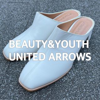 UNITED ARROWS - 【新品未使用】BEVERLY  レザースクエアトゥスライダーミュール