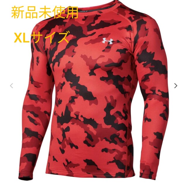 UNDER ARMOUR(アンダーアーマー)の新品未使用　アンダーアーマー　コールドギア　Red XLサイズ スポーツ/アウトドアのゴルフ(ウエア)の商品写真