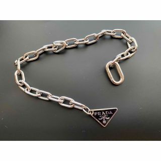 PRADA メンズ トライアングルシルバーチェーンブレスレット