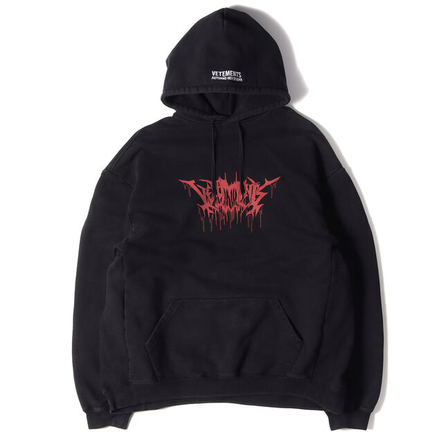 2022公式店舗 ブラック 17AW Hoodie Printed Oversized スウェット