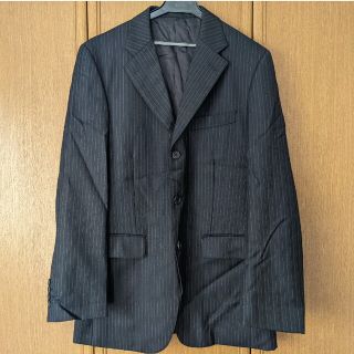 ポールスミス(Paul Smith)のポールスミスロンドン　スリーピース　スーツ　ベスト　黒色　ストライプ　L ゼニア(セットアップ)