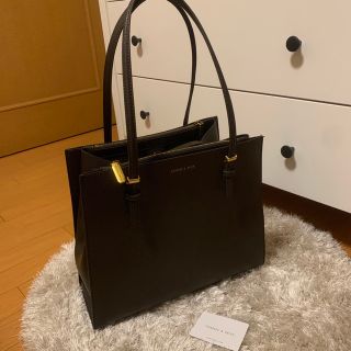 チャールズアンドキース(Charles and Keith)のラージダブルハンドル トートバッグ (トートバッグ)