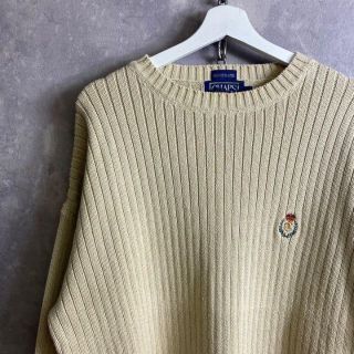 ラルフローレン(Ralph Lauren)のチャップスラルフローレン 80s ワンポイントロゴ ニット セーター ベージュ(ニット/セーター)