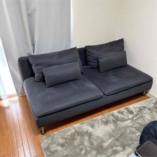 IKEA ソーデルハムン ダークグレー 三人掛け ソファ イケア ソファー