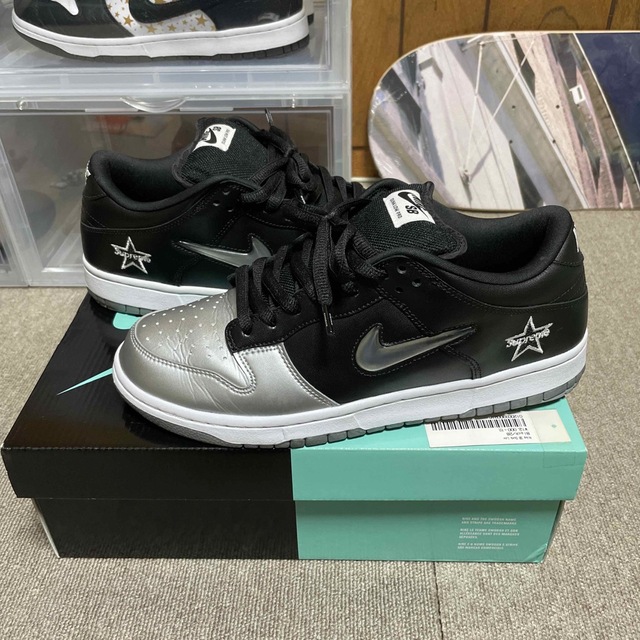 NIKE×Supreme SB DUNK LOW メタリックシルバー 28cm