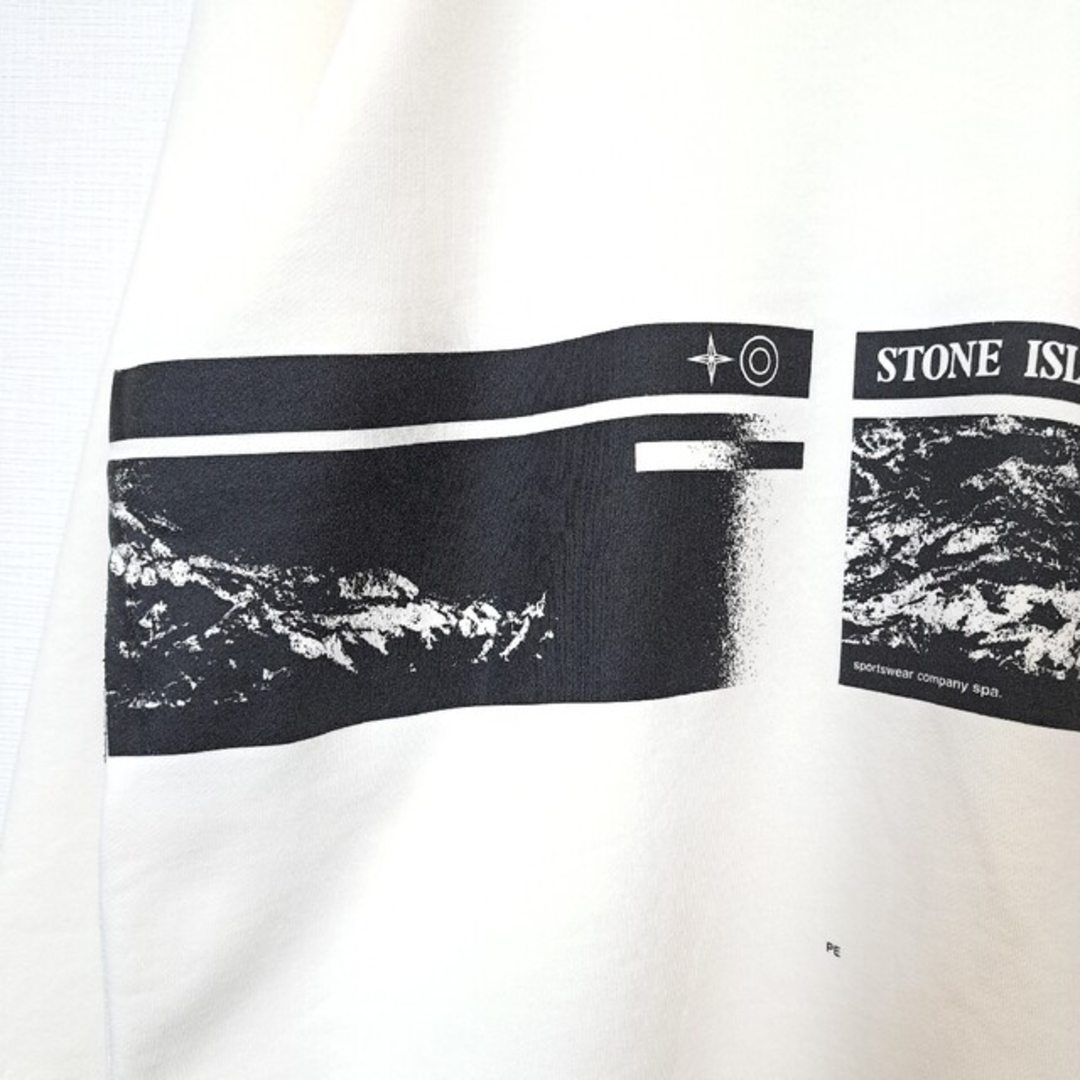 STONE ISLAND(ストーンアイランド)の【美品/希少】ストーンアイランド デザインプリント スウェット クリーム色 S メンズのトップス(スウェット)の商品写真