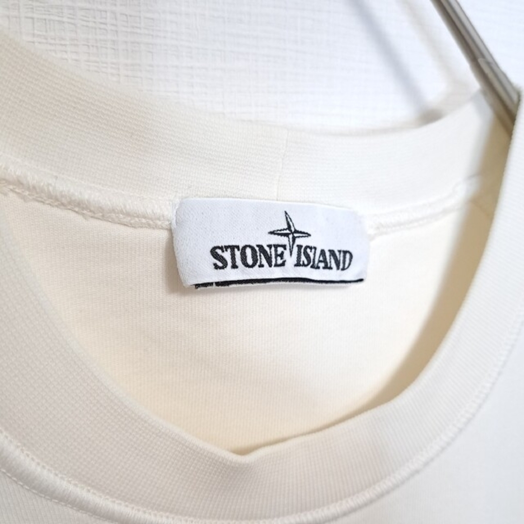 STONE ISLAND(ストーンアイランド)の【美品/希少】ストーンアイランド デザインプリント スウェット クリーム色 S メンズのトップス(スウェット)の商品写真