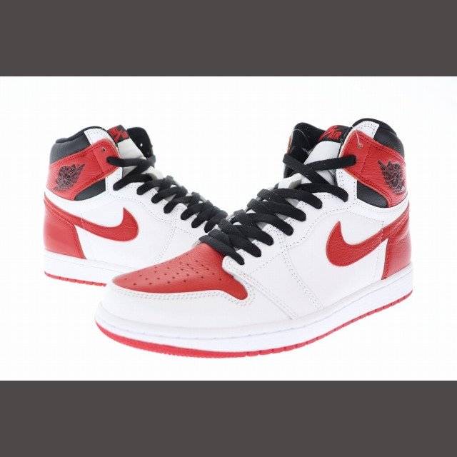 ナイキ NIKE エア ジョーダン 1 レトロ ハイ ヘリテージ 27 白 赤 | フリマアプリ ラクマ