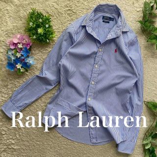 ポロラルフローレン(POLO RALPH LAUREN)のRalph Lauren 長袖シャツ　M位　ストライプ　青(水色)×白　羽織り(シャツ/ブラウス(長袖/七分))