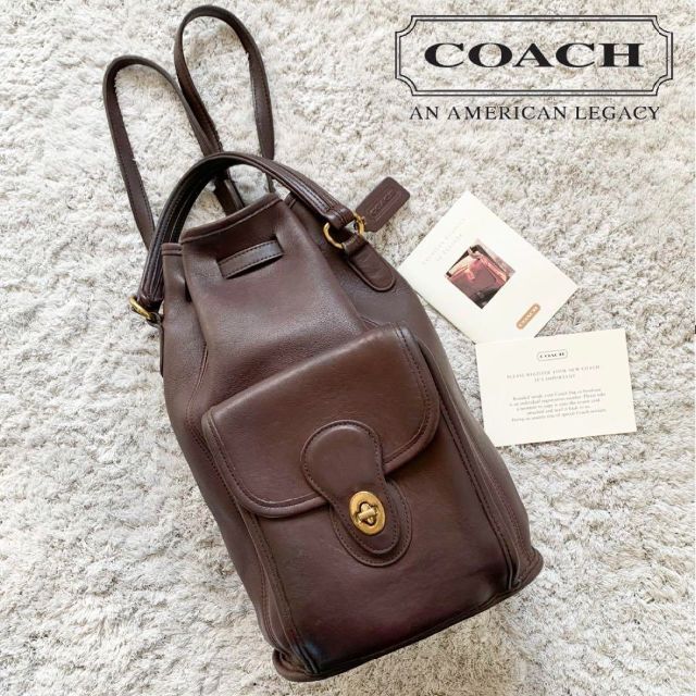 ⭐️ 美品 COACH オールドコーチ リュック ターンロック 9992 レザー-