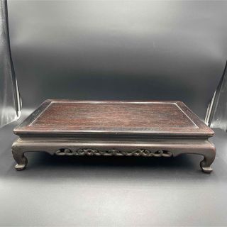 限定 クーポン10% 【珍品】国産 紫檀 3号 花台 盆栽台 香炉台 飾り台