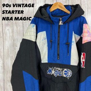 90sヴィンテージNBAマジック 刺繍ロゴ中綿プルオーバーナイロン 90sヴィンテージNBAマジック 刺繍ロゴ中綿プルオーバーナイロン