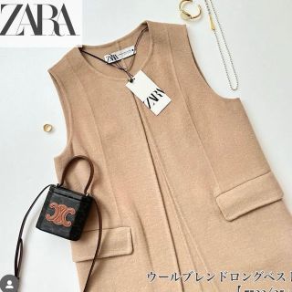 【新品タグ付】ZARA ウールブレンド ショートベスト XS