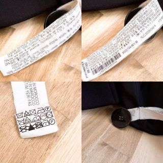 ZARA WOMAN ウール混 ロング コート ビジネス M紺