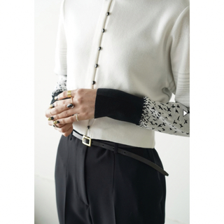 mame - Crane Pattern Jacquard Knitted Cardiganの通販 by 林檎's ...