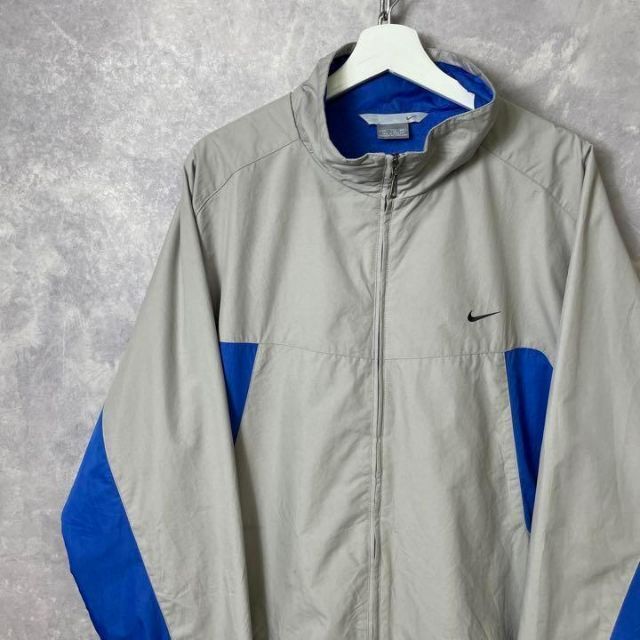 NIKE - ナイキ 90s ナイロンジャケット トラックジャケット グレー 青