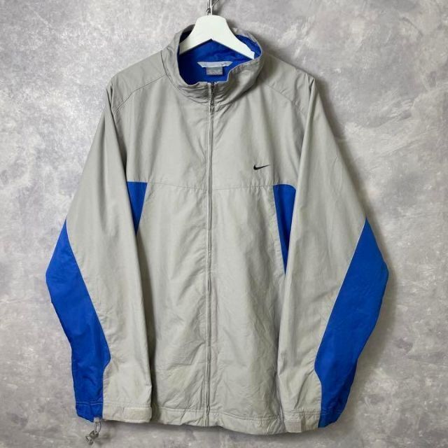 NIKE - ナイキ 90s ナイロンジャケット トラックジャケット グレー 青