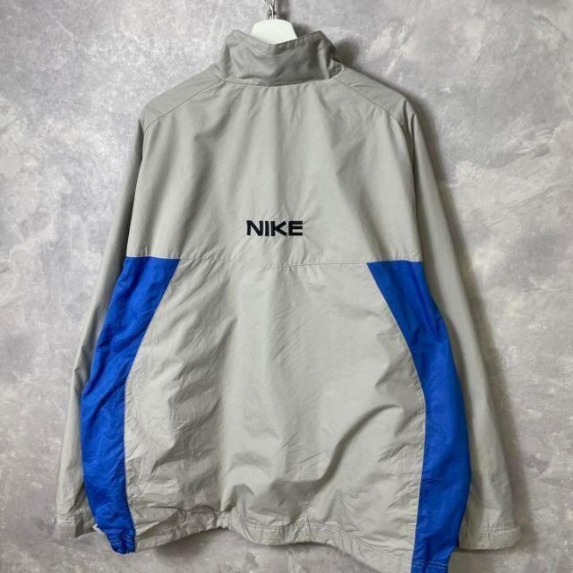 NIKE - ナイキ 90s ナイロンジャケット トラックジャケット グレー 青