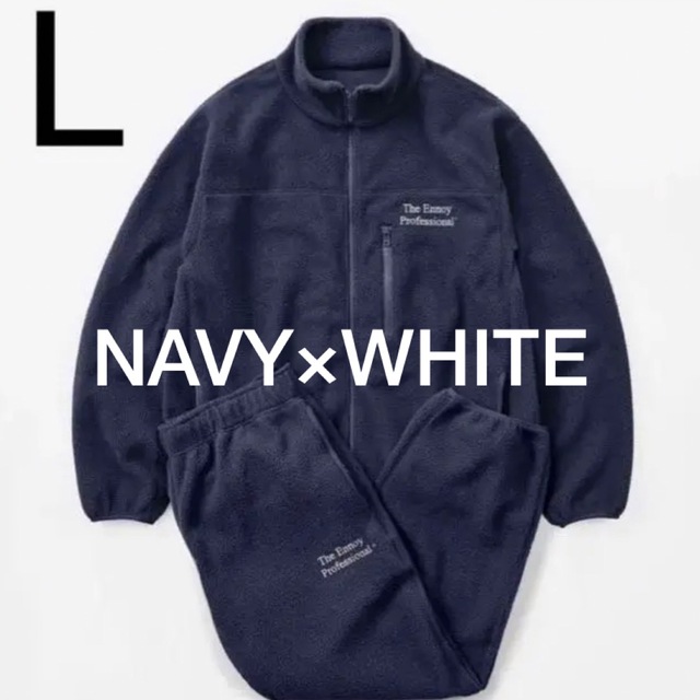 ennoy Polartec City Fleece NAVY × WHITE