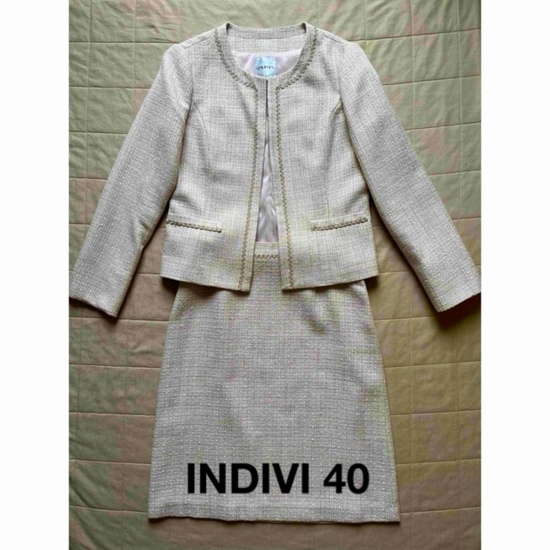 INDIVI(インディヴィ)のINDIVI スーツ サイズ40 レディースのフォーマル/ドレス(スーツ)の商品写真