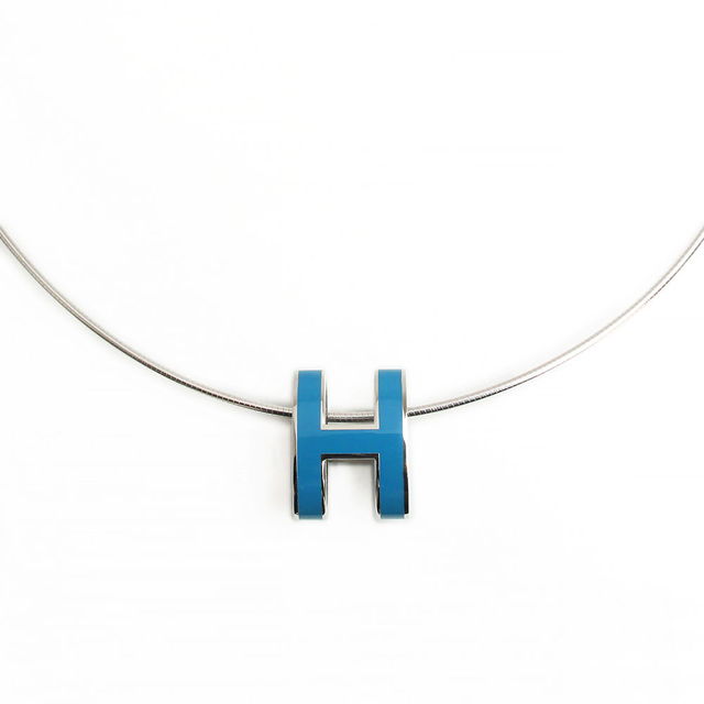 セール! エルメス HERMES ミニポップH ネックレス ブルージーン