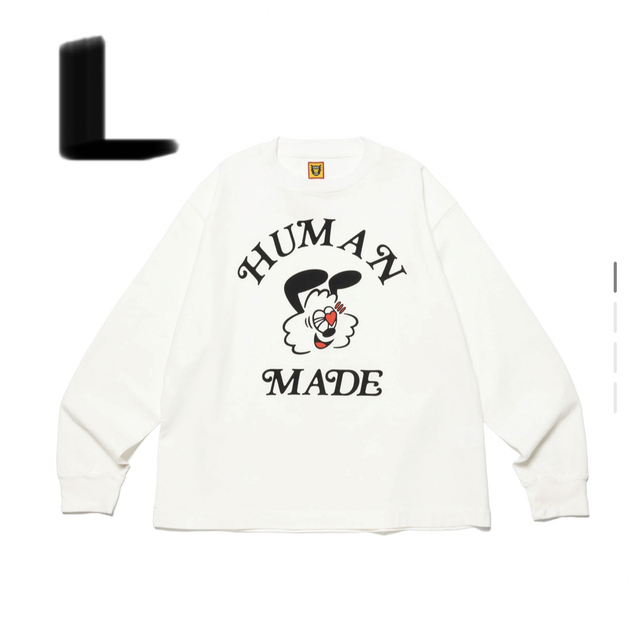 HUMAN MADE(ヒューマンメイド)のhuman made girl's don't cry ロンT ホワイト　 メンズのトップス(Tシャツ/カットソー(半袖/袖なし))の商品写真