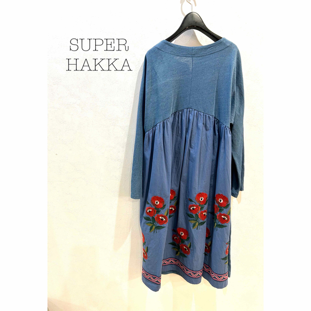 SUPER HAKKA - SUPER HAKKA☆フラワー刺繍ワンピースの通販 by M's ...