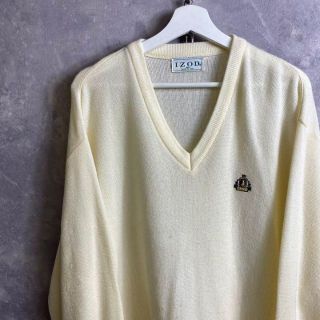 ラコステ(LACOSTE)のアイゾッド 90s アクリルセーター ニット 白 オフホワイト ラコステ(ニット/セーター)