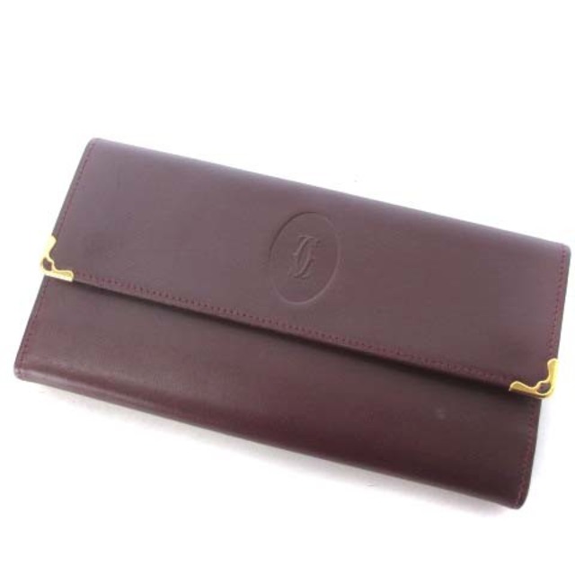 カルティエ マストライン 三つ折り 長財布 ウォレット がま口 レザー